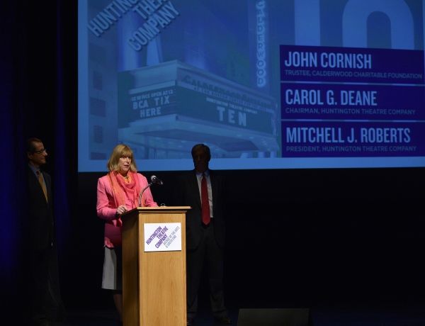 Huntington President Mitchell J. Roberts, Huntington Chairman Carol G. Deane, and Cal Photo