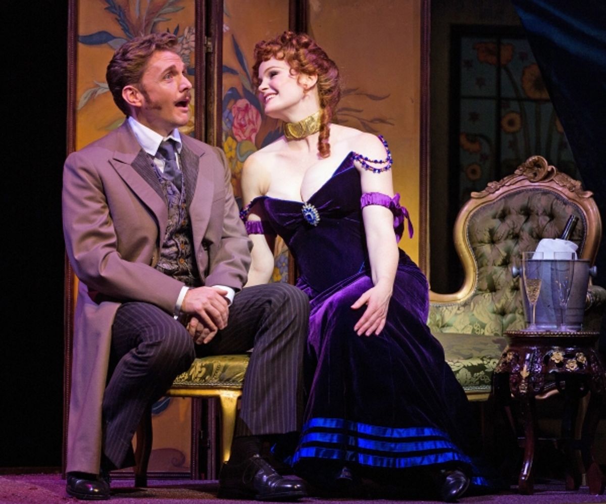 Jason Danieley (Aristide Forestier) and Kate Baldwin (La Mome Pistache) at 