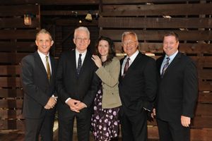 Artistic Director Barry Edelstein, Steve Martin, Edie Brickell, Walter Bobbie, and Ma Photo