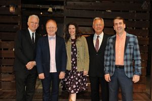 Steve Martin, Peter Asher, Edie Brickell, Walter Bobbie, and Rob Berman Photo