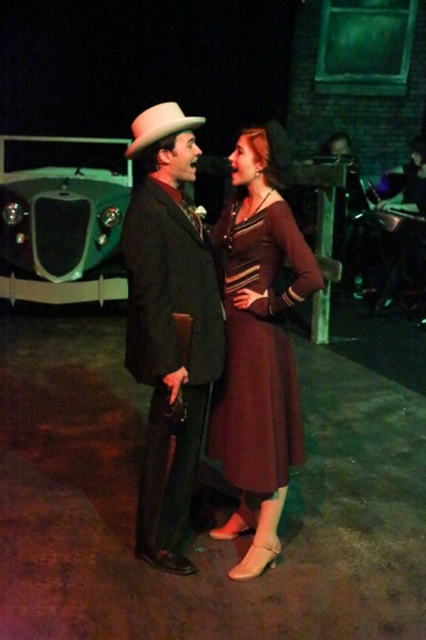 Matt Pentecost as Clyde and Larissa White as Bonnie Photo