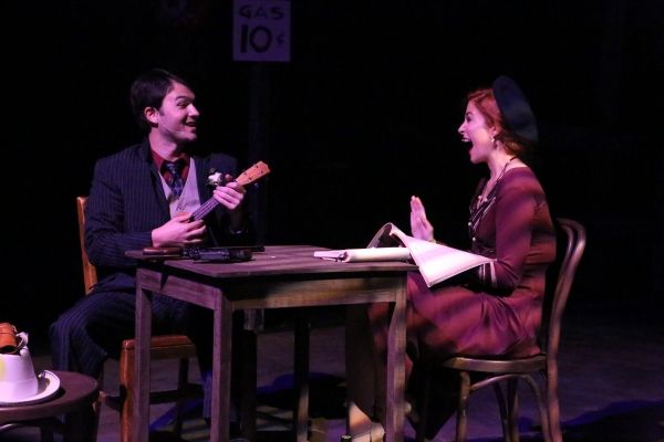 Matt Pentecost as Clyde singing ''Bonnie'' to Larissa White as Bonnie Photo