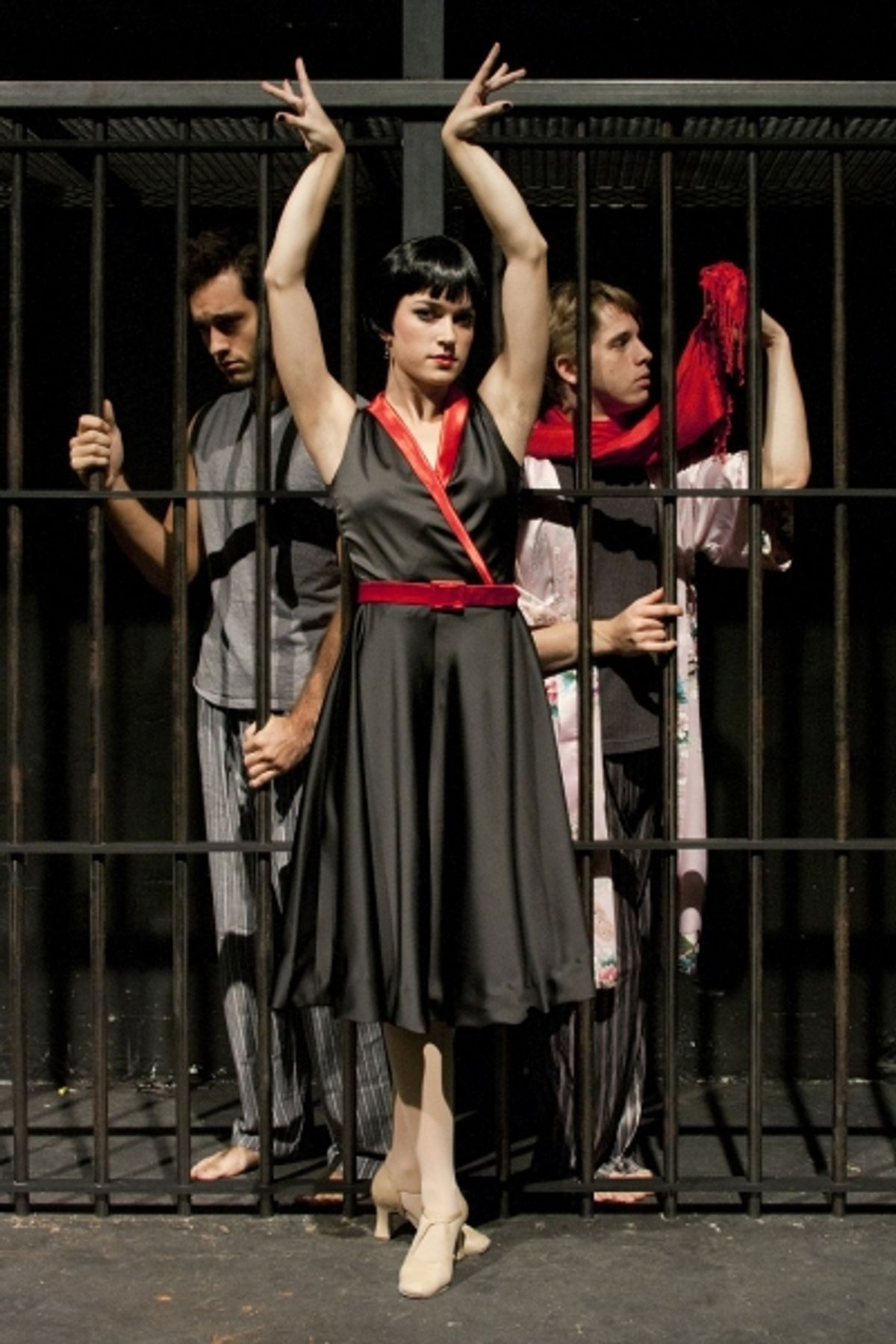 Abby Jaros (Aurora/Spider Woman) with Andrew Conners (Valentin) and Kyle Wilkinson (Molina) at 