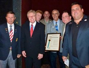Bob Foster, VFW Post 2285; Bob Funking, owner; Bill Stutler owner; Fred Abatangelo, H Photo