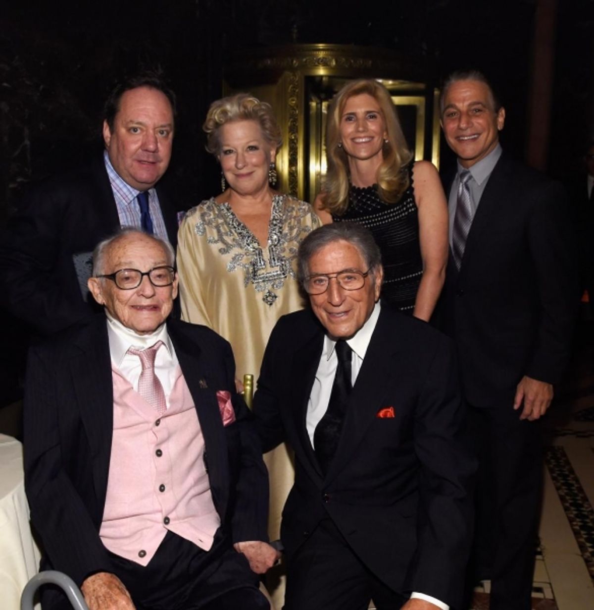 James M. Nederlander, James L. Nederlander, Bette Midler, Tony Bennett, Susan Benedetto and Tony Danza at 