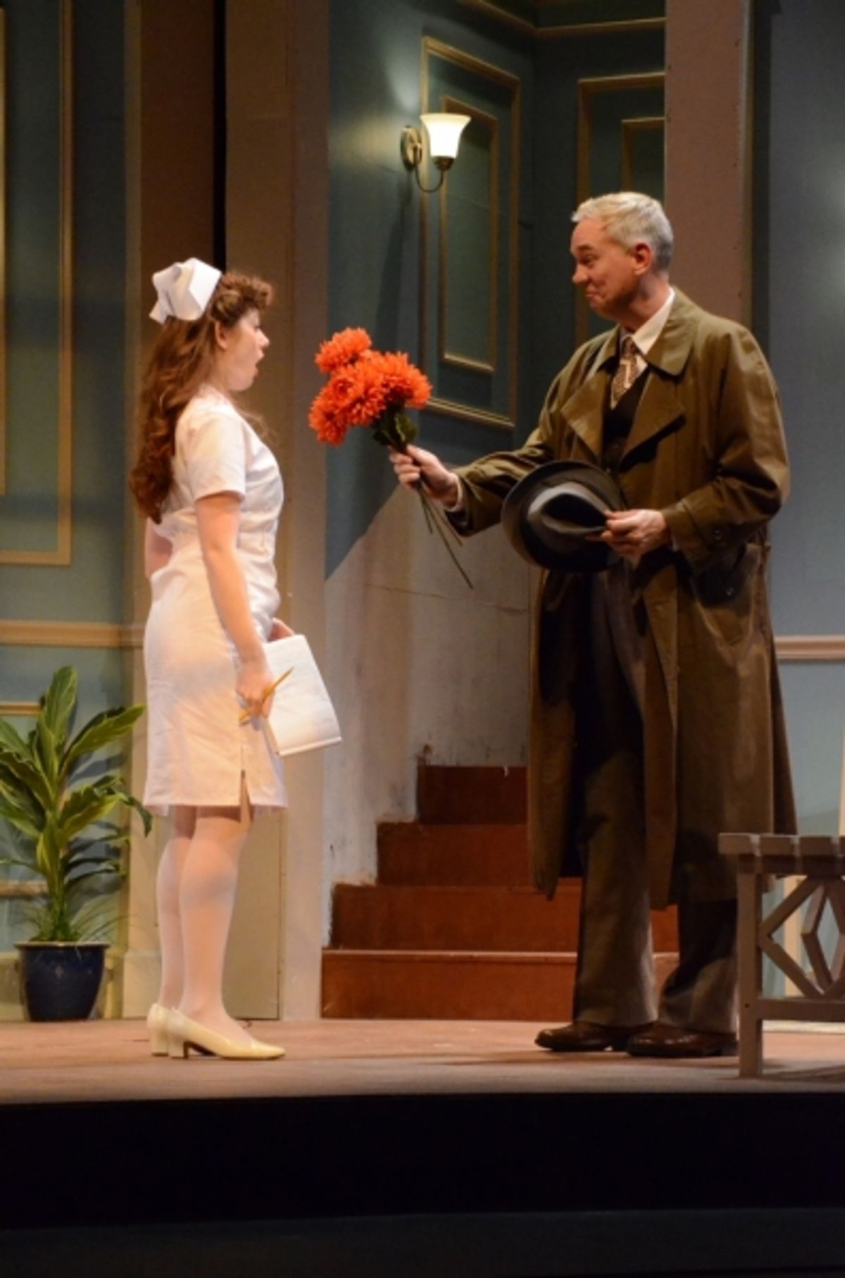 Erica Knight is Nurse Kelly and Steven L. Barron is Elwood P. Dowd at 