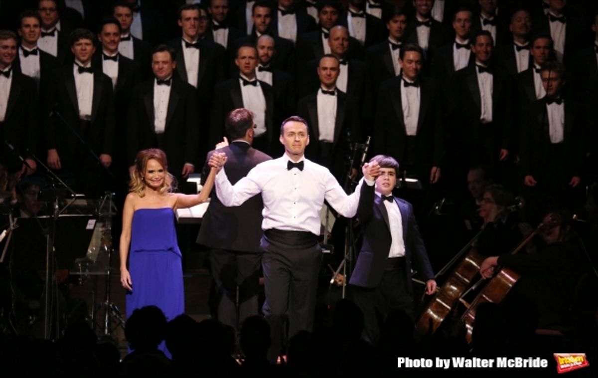 Kristin Chenoweth, Andrew Lippa and Noah Marlowe with The All-Star Broadway Men''s Chorus at 
