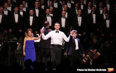 Kristin Chenoweth, Andrew Lippa and Noah Marlowe with The All-Star Broadway Men''s Ch Photo