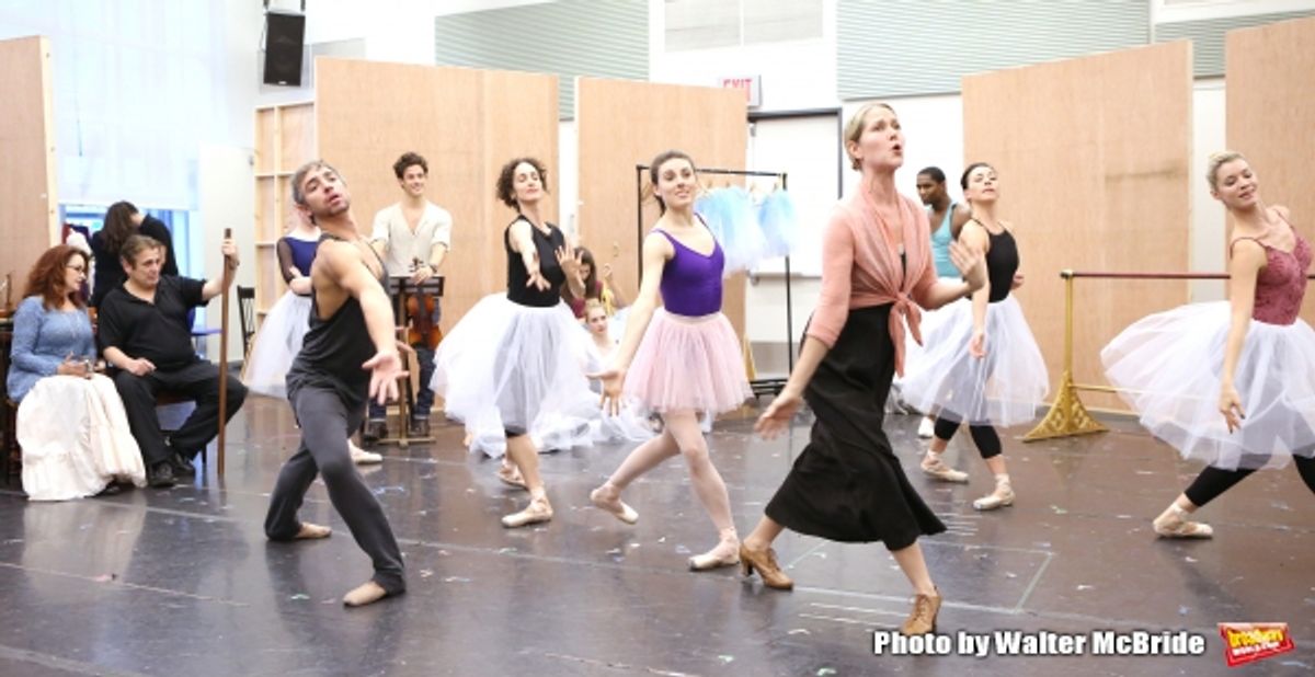 Tiler Peck and Rebecca Luker with cast  at 