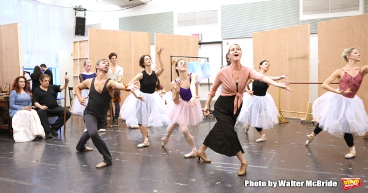Tiler Peck and Rebecca Luker with cast at 