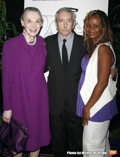 Marian Seldes & Edward Albee & Tonya Pinkins.attending the New Dramatists 58th Annual Photo