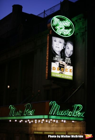 The Opening Night Performance Theatre Marquee for DEUCE starring Angela Lansbury & Ma Photo