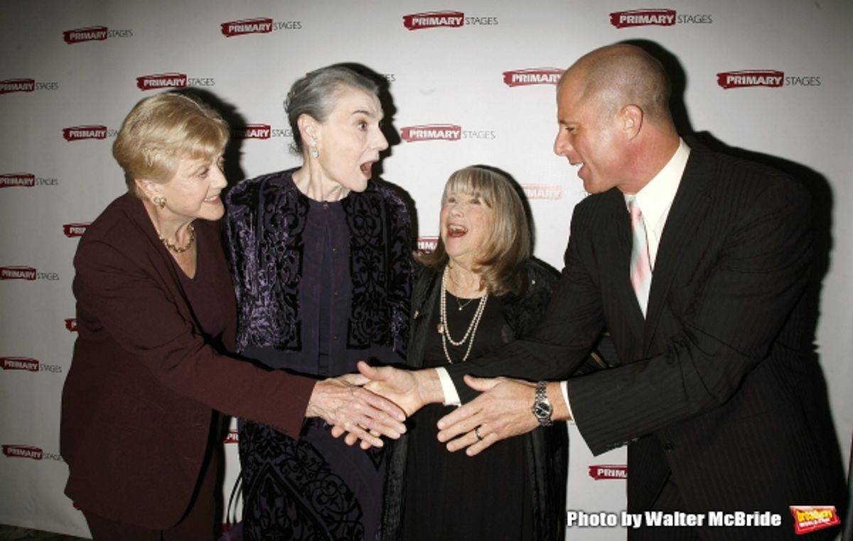Angela Lansbury, Marian Seldes, Julie Harris with Maxwell Caufield attending the Primary Stages 22nd Anniversary Gala Benefit honoring Julie Harris at Tavern On The Green Restaurant in New York City. November 6, 2006 at 