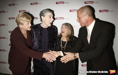 Angela Lansbury, Marian Seldes, Julie Harris with Maxwell Caufield attending the Prim Photo