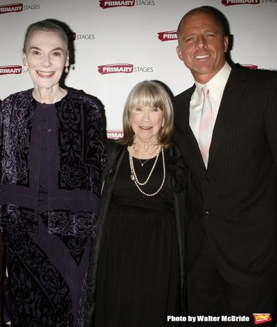 Marian Seldes, Julie Harris with Maxwell Caufield attending the Primary Stages 22nd A Photo