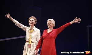 Marian Seldes & Angela Lansbury on stage for The Opening Night Performance Curtain Ca Photo
