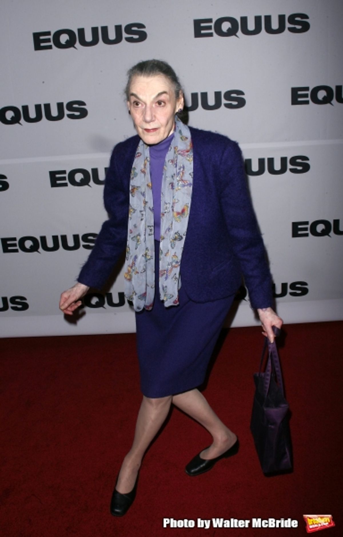 Marian Seldes arriving for the Opening Night Performance of EQUUS at the Broadhurst Theatre in New York City. September 25, 2008   at 