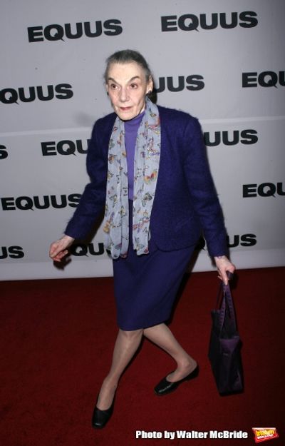 Marian Seldes arriving for the Opening Night Performance of EQUUS at the Broadhurst T Photo