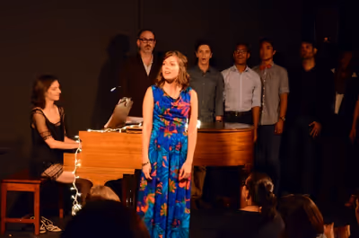 Marisa Michelson, Margo Seibert and cast members of Tamar of the River Photo