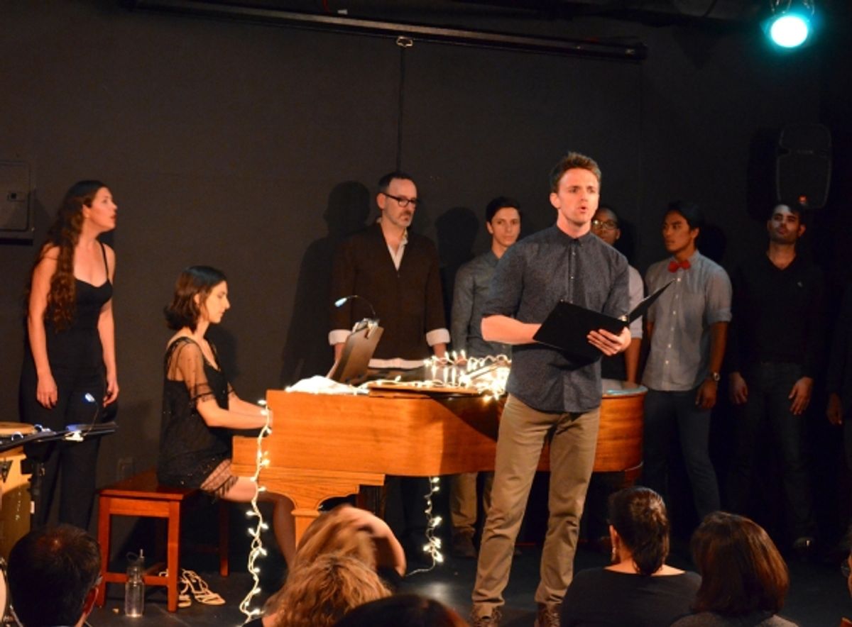 Marisa Michelson, Margo Seibert, Jake Odmark and cast members of Tamar of the River at 