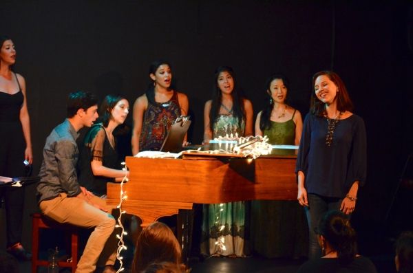 Marisa Michelson, Jessica Grove and cast members of Tamar of the River Photo