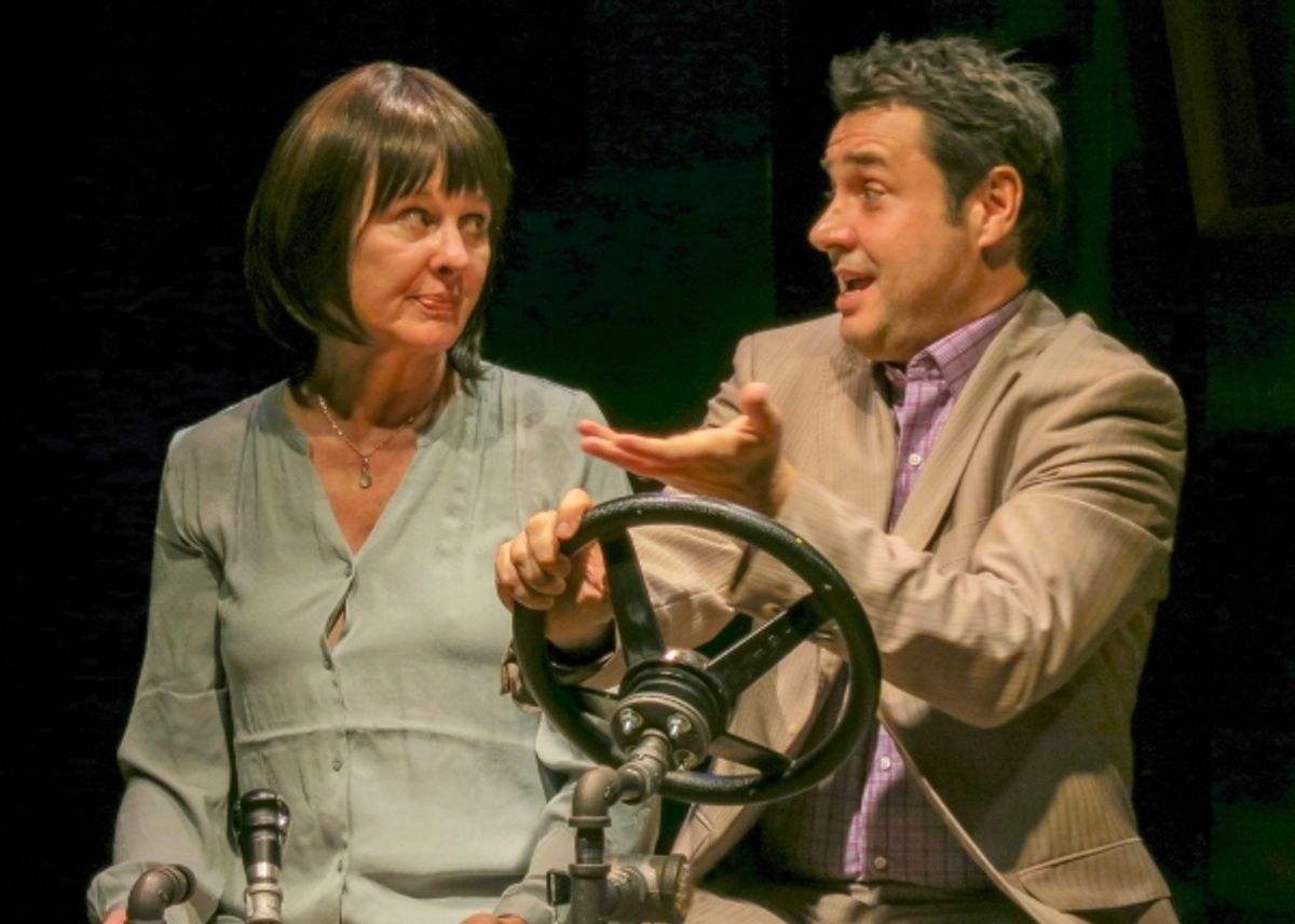 Catherine Butterfield (Mindy) and Adam Ferrara (Frank) at 