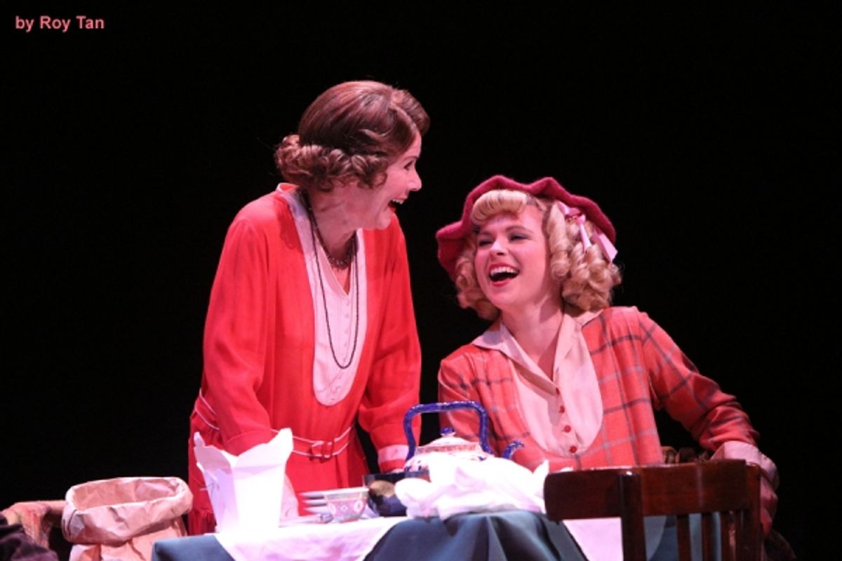 Imelda Staunton as Rose and Gemma Sutton as June at 