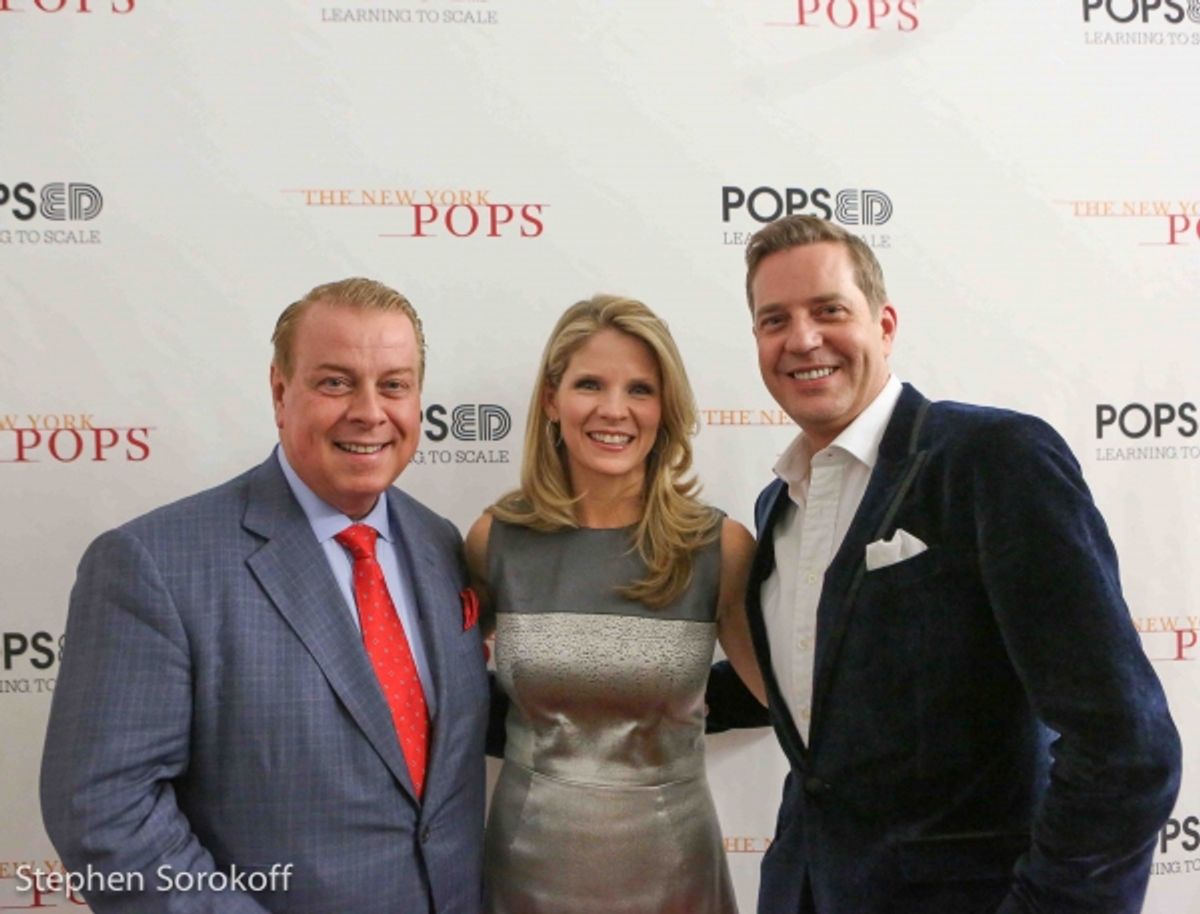 William T. Sullivan, Kelli O'Hara, Steven Reineke, music director/conductor NY Pops at 