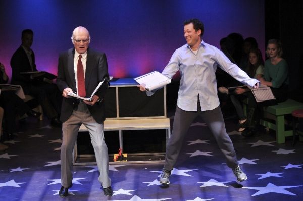 Dancing on the keyboard: Walter Charles as MacMillan and John Tartaglia as Josh Photo