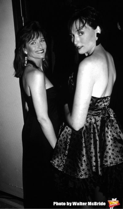 Jan Hooks and Nora Dunn (Saturday Night Live) on August 1, 1988 in New York City. Photo