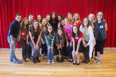 Lindsay Mendez, Marc Tumminelli and Broadway Workshop Students  Photo