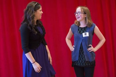 Lindsay Mendez with Broadway Workshop Student  Photo