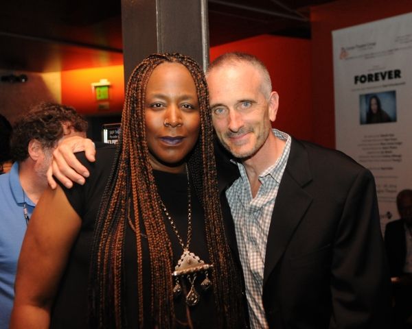 Writer/performer Dael Orlandersmith and CTG Associate Artistic Director Neel Keller  Photo