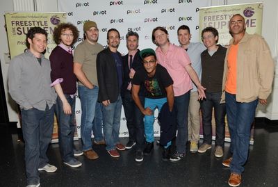 Co-creator Thomas Kail, Arthur Lewis, Bill Sherman, Lin-Manuel Miranda, Pivot preside Photo