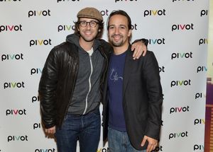 Singer Josh Groban, left, and performer Lin-Manuel Miranda attend Pivot''s Freestyle  Photo