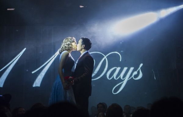 A scene from Here Lies Love by David Byrne and Fatboy Slim @ Dorfman Theatre. Directe Photo