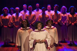 Ashley Buster (Epatha Washington), Nova Y. Payton (Mary Washington), Daphne Epps (Grace Washington) and the company of ELMER GANTRY @ BroadwayWorld Ashley Buster (Epatha Washington), Nova Y. Payton (Mary Washington), Daphne Epps (Gra Photo