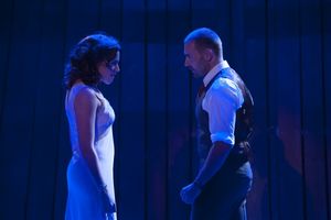 Mary Kate Morrissey (Sharon Falconer) and Charlie Pollock (Elmer Gantry)  Photo