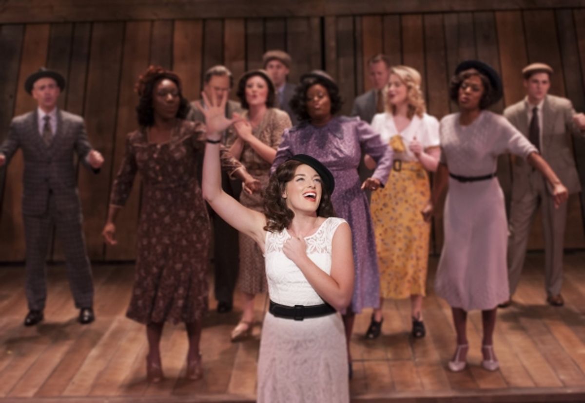 Mary Kate Morrissey (Sharon Falconer) and the cast of ELMER GANTRY at 