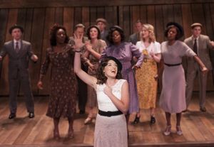 Mary Kate Morrissey (Sharon Falconer) and the cast of ELMER GANTRY Photo