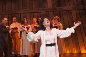 Mary Kate Morrissey (Sharon Falconer) and the cast of ELMER GANTRY Photo