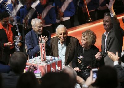 From left, CTG Founding Artistic Director Gordon Davidson, Kirk Douglas, Anne Douglas Photo