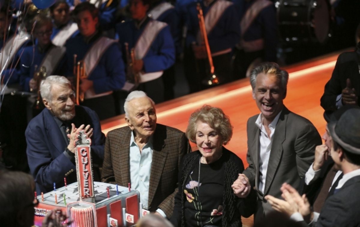 CTG Founding Artistic Director Gordon Davidson, Kirk Douglas, Anne Douglas and CTG Artistic Director Michael Ritchie at 