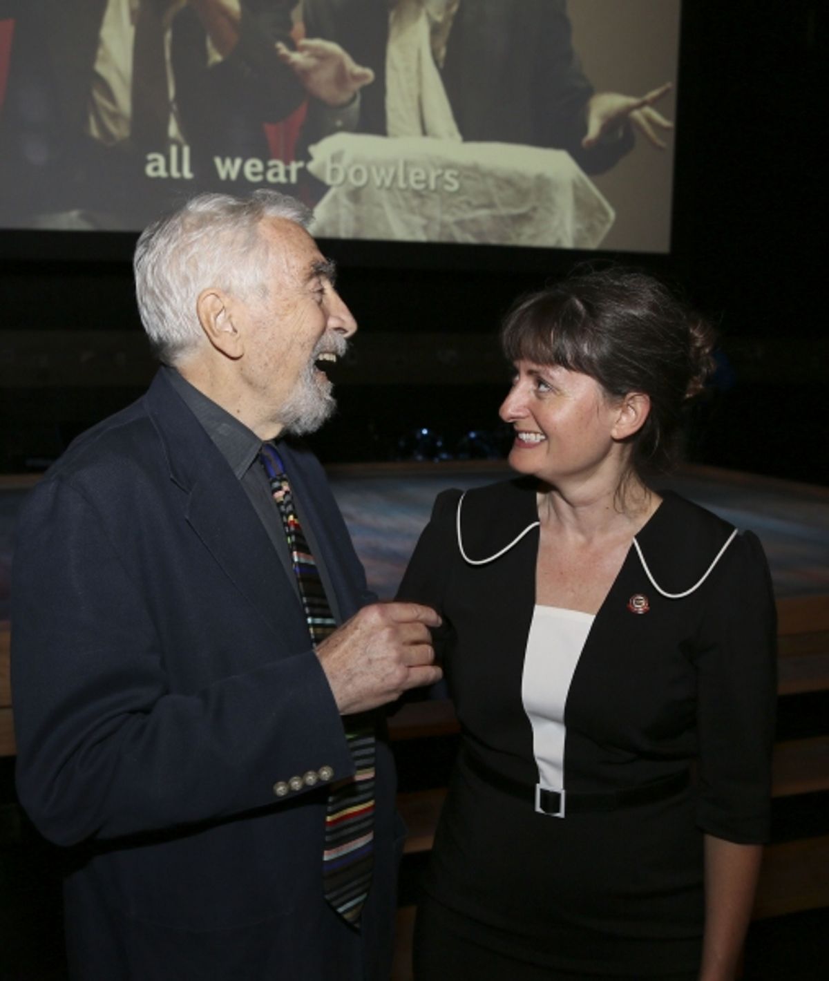 CTG Founding Artistic Director Gordon Davidson and Culver City Mayor Meghan Sahli-Wells at 