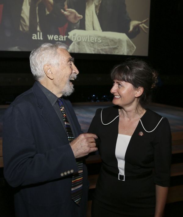 CTG Founding Artistic Director Gordon Davidson and Culver City Mayor Meghan Sahli-Wel Photo