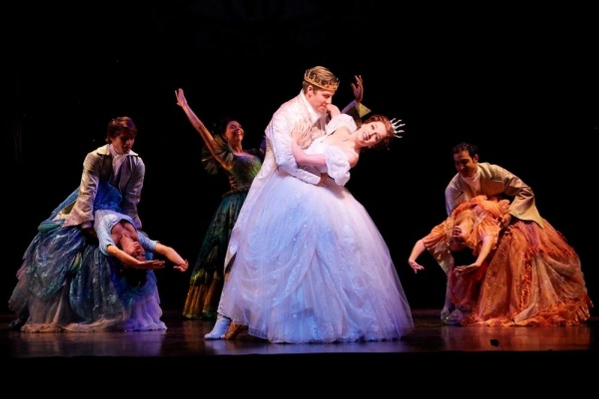 Paige Faure, Andy Jones and the CINDERELLA Broadway company at 