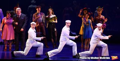 Brandon Leffler, Michael Rosen and Cody Williams with the cast  Photo