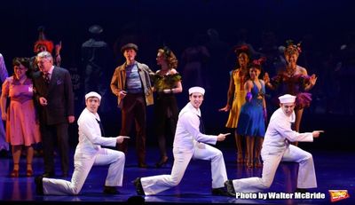 Brandon Leffler, Michael Rosen and Cody Williams with the cast  Photo