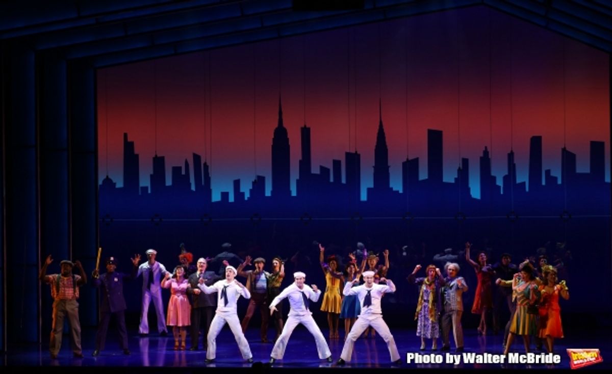 Brandon Leffler, Michael Rosen and Cody Williams with the cast  at 