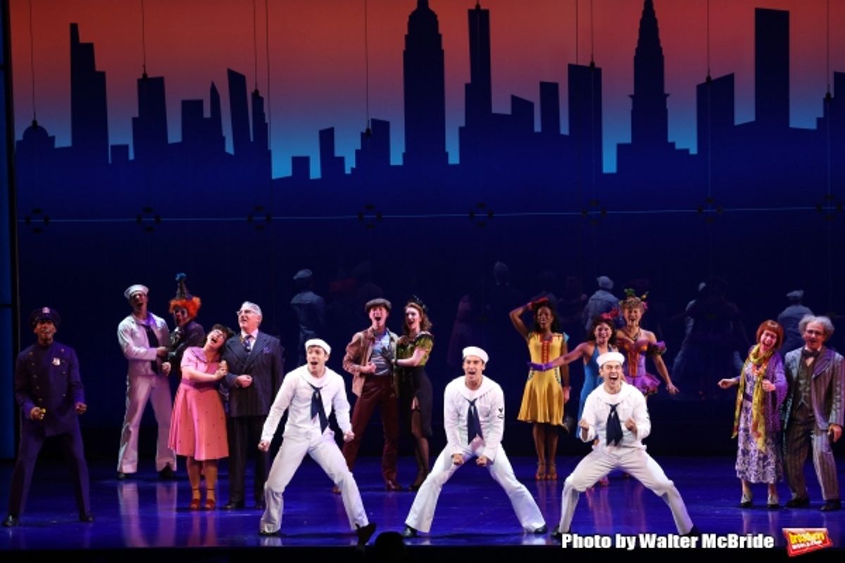 Brandon Leffler, Michael Rosen and Cody Williams with the cast  at 